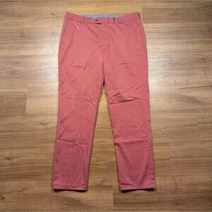 Charles Tyrwhitt Dress Pants Men's 36x32(30) Classic Fit Red Business Casual